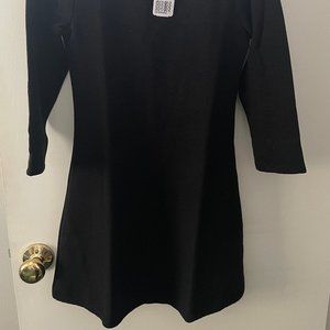FOREVER21 WOMENS DRESS QUARTER SLEEVE BLACK SIZE S